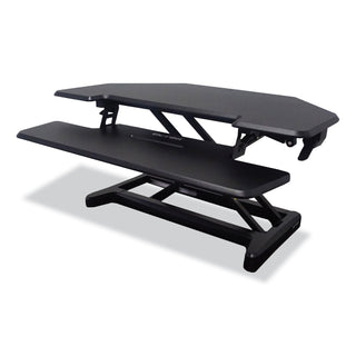 height-adjustable-corner-standing-desk-with-keyboard-tray-36-x-20-x-0-to-20-black-ships-in-1-3-business-days_vctdcx650 - 1