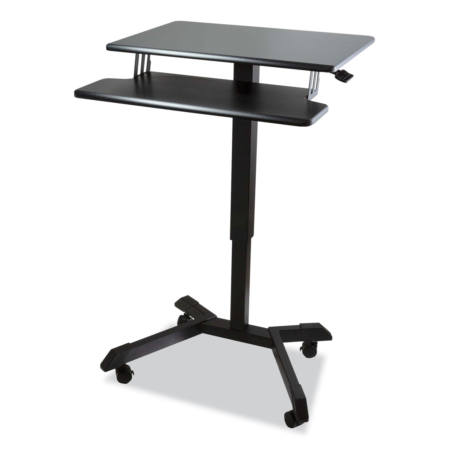 mobile-height-adjustable-standing-desk-with-keyboard-tray-256-x-177-x-29-to-44-black-ships-in-1-3-business-days_vctdc550 - 4