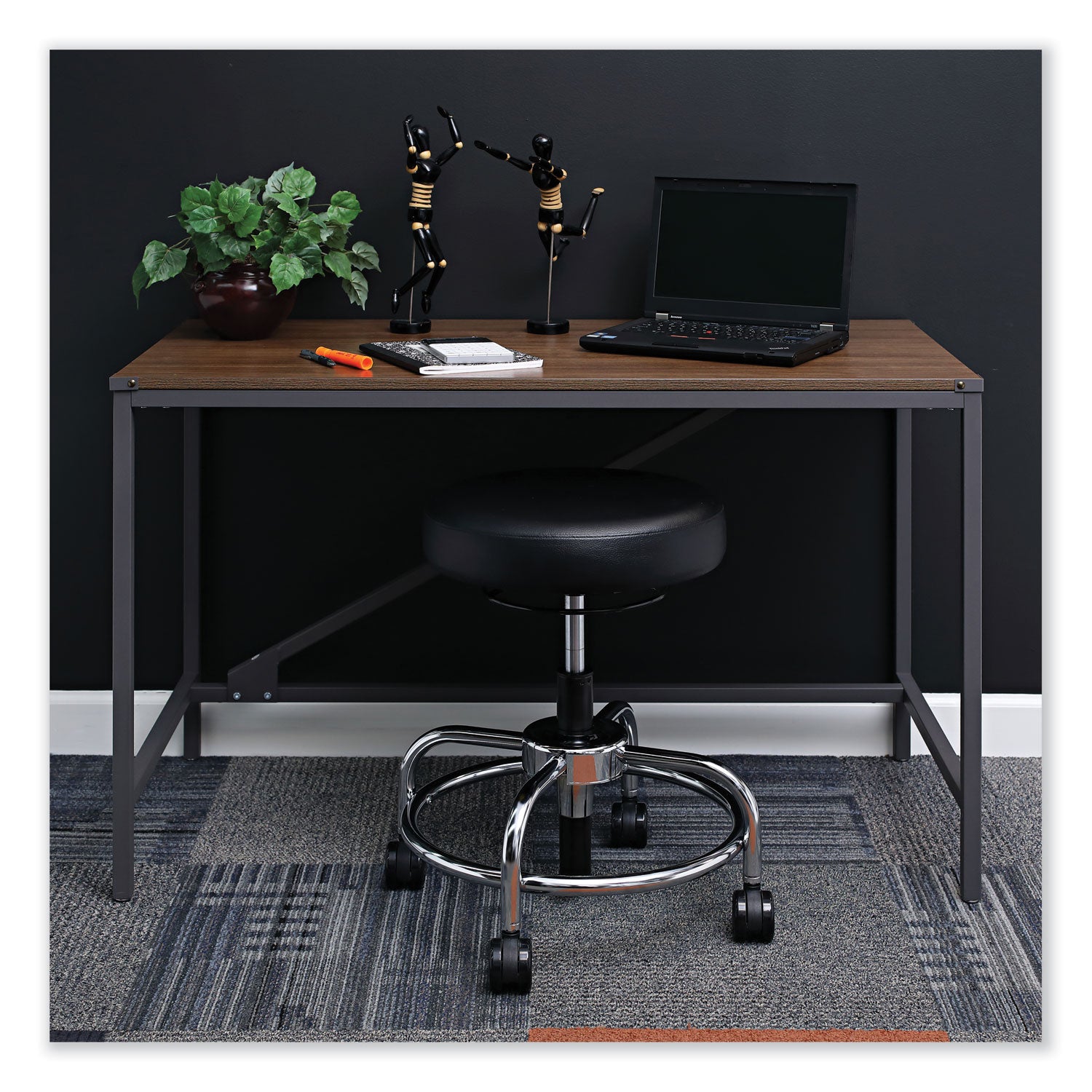 alera-hl-series-height-adjustable-utility-stool-backless-supports-up-to-300-lb-24-seat-height-black-seat-chrome-base_alecs614 - 5