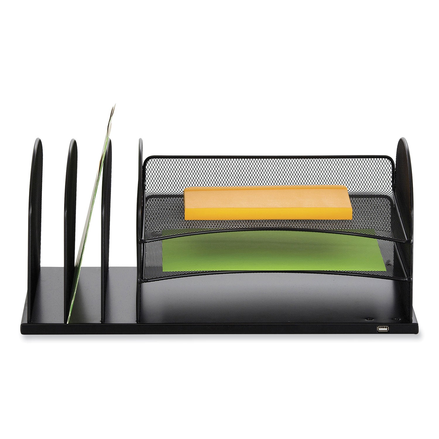 Powered Onyx Three Horizontal and Three Upright Sections, Letter Size Files, 19.5 x 11.5 x 8.25, Ships in 1-3 Business Days