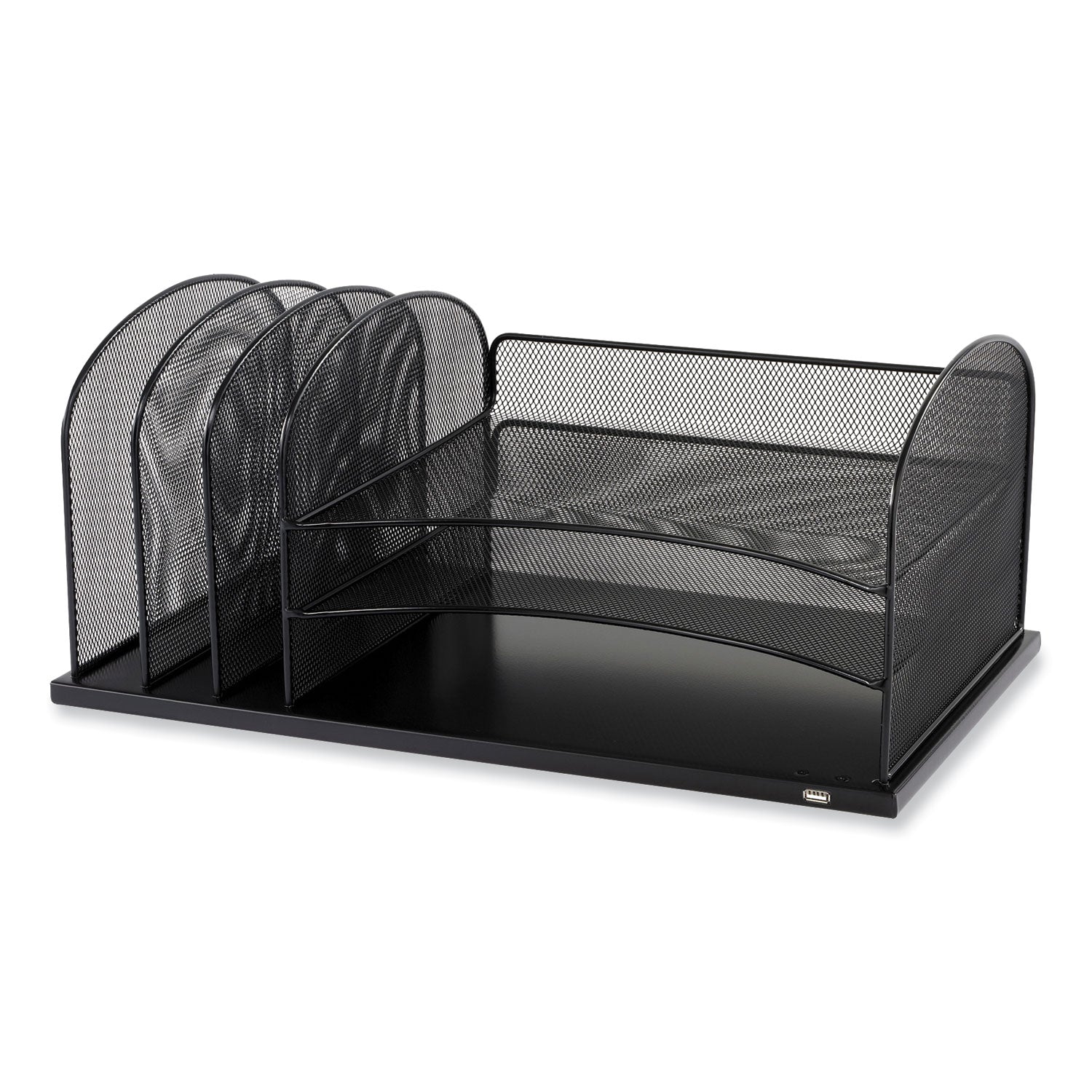 Powered Onyx Three Horizontal and Three Upright Sections, Letter Size Files, 19.5 x 11.5 x 8.25, Ships in 1-3 Business Days
