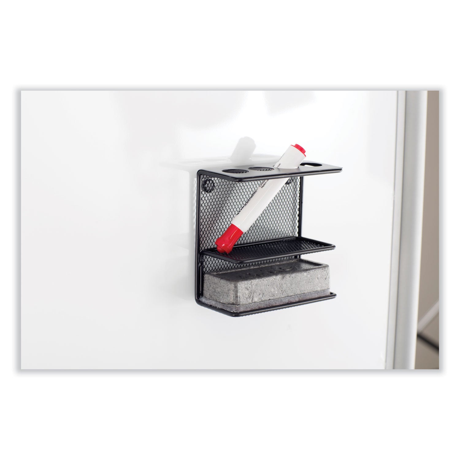 Onyx Mesh Marker Holder - 2.5" x 5.3" x 5.3" x - Steel Wire Mesh - 1 Each - Black