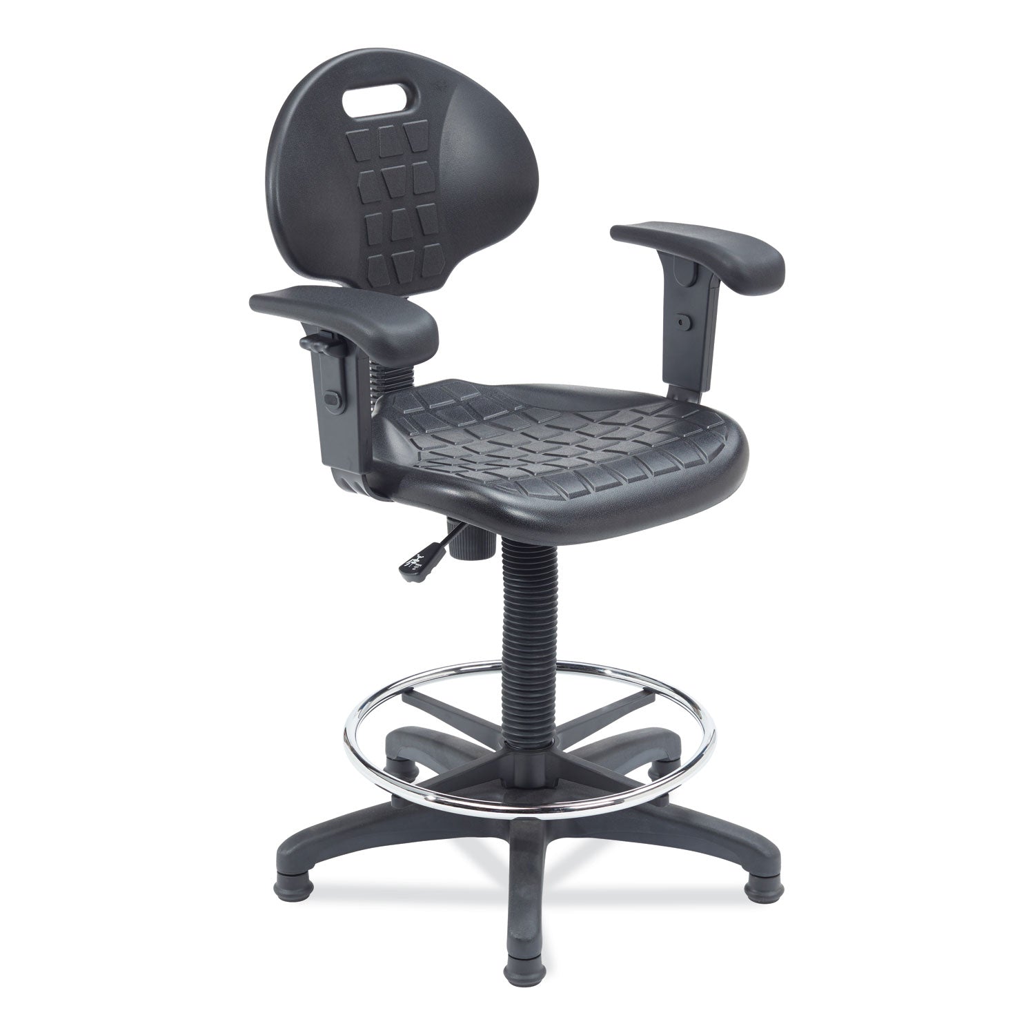 6700-series-polyurethane-adj-height-task-chair-w-arms-supports-300lb-22-32-seat-ht-black-seat-baseships-in-1-3-bus-days_nps6722hba - 1