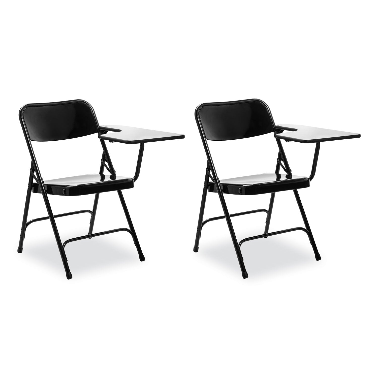 5200 Series Left-Side Tablet-Arm Folding Chair, Supports 480 lb, 17.25" Seat Height, Black, 2/Carton, Ships in 1-3 Bus Days - 1