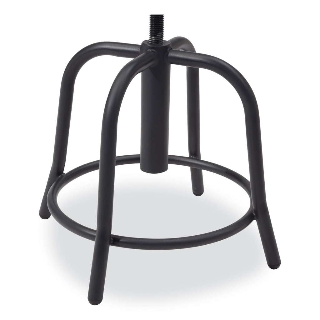 6800 Series Height Adjustable Metal Seat Swivel Stool, Supports 300lb, 18"-24" Seat Ht, Black Seat/Base,Ships in 1-3 Bus Days