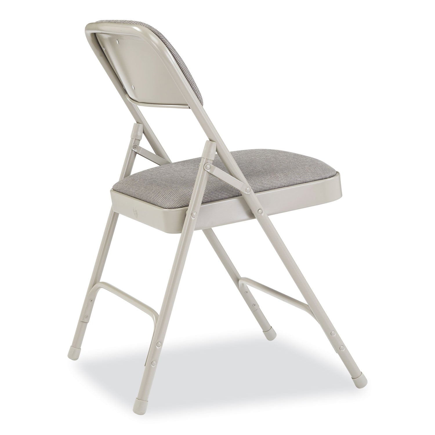 2200 Series Fabric Dual-Hinge Premium Folding Chair, Supports 500lb,Greystone Seat/Back,Gray Base,4/CT, Ships in 1-3 Bus Days