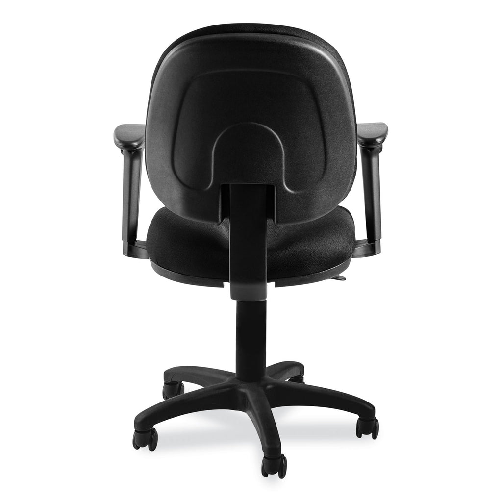 Comfort Task Chair with Arms, Supports Up to 300lb, 19" to 23" Seat Height, Black Seat/Back, Black/Base,Ships in 1-3 Bus Days
