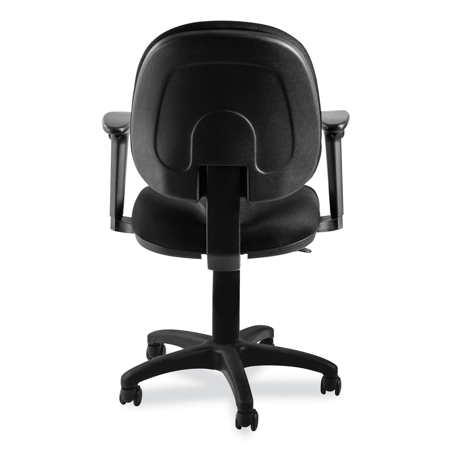 Comfort Task Chair with Arms, Supports Up to 300lb, 19" to 23" Seat Height, Black Seat/Back, Black/Base,Ships in 1-3 Bus Days
