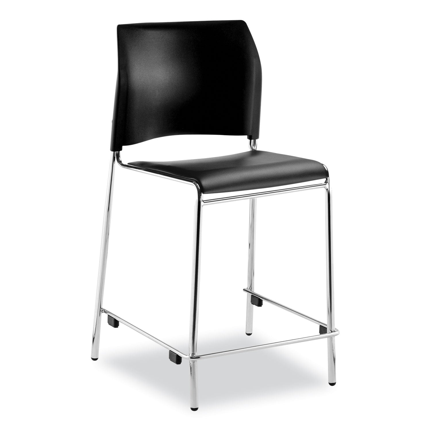 cafetorium-counter-height-stool-padded-supports-300lb-24-seat-height-black-seat-back-chrome-base-ships-in-1-3-bus-days_nps8710c1110 - 1