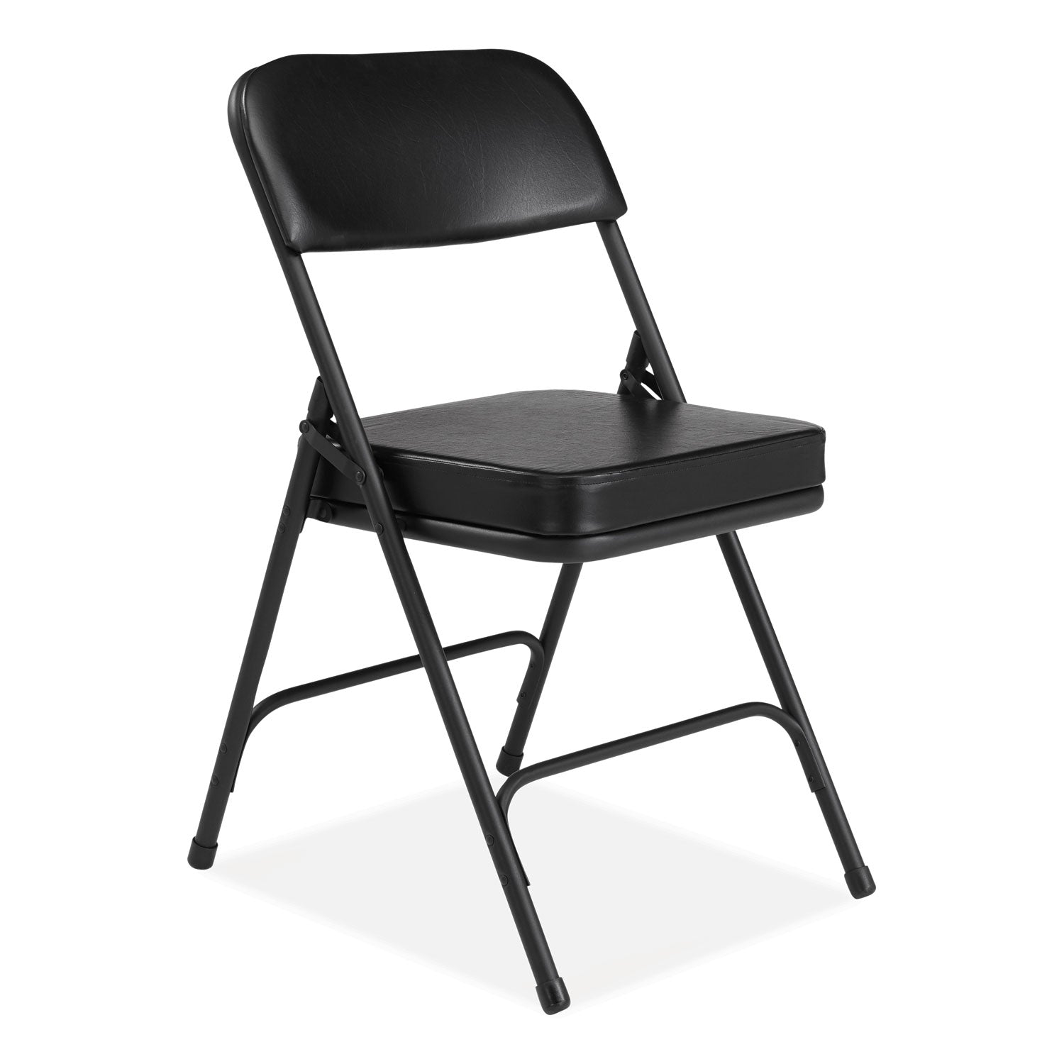 3200-series-2-vinyl-upholstered-double-hinge-folding-chair-supports-300lb-185-seat-ht-black-2-ctships-in-1-3-bus-days_nps3210 - 2