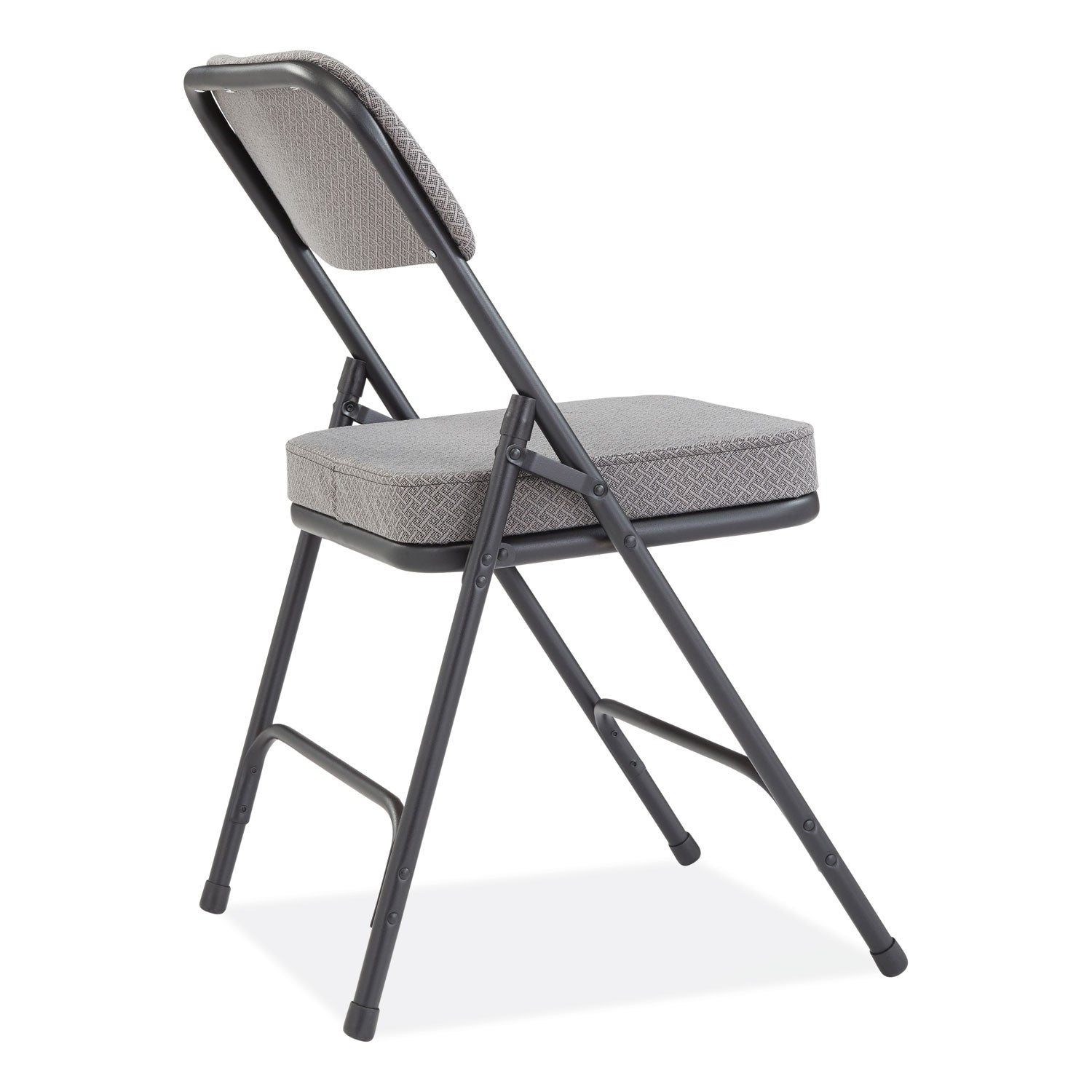 3200 Series Fabric Dual-Hinge Folding Chair, Supports 300 lb, Charcoal Seat/Back, Black Base, 2/CT, Ships in 1-3 Bus Days