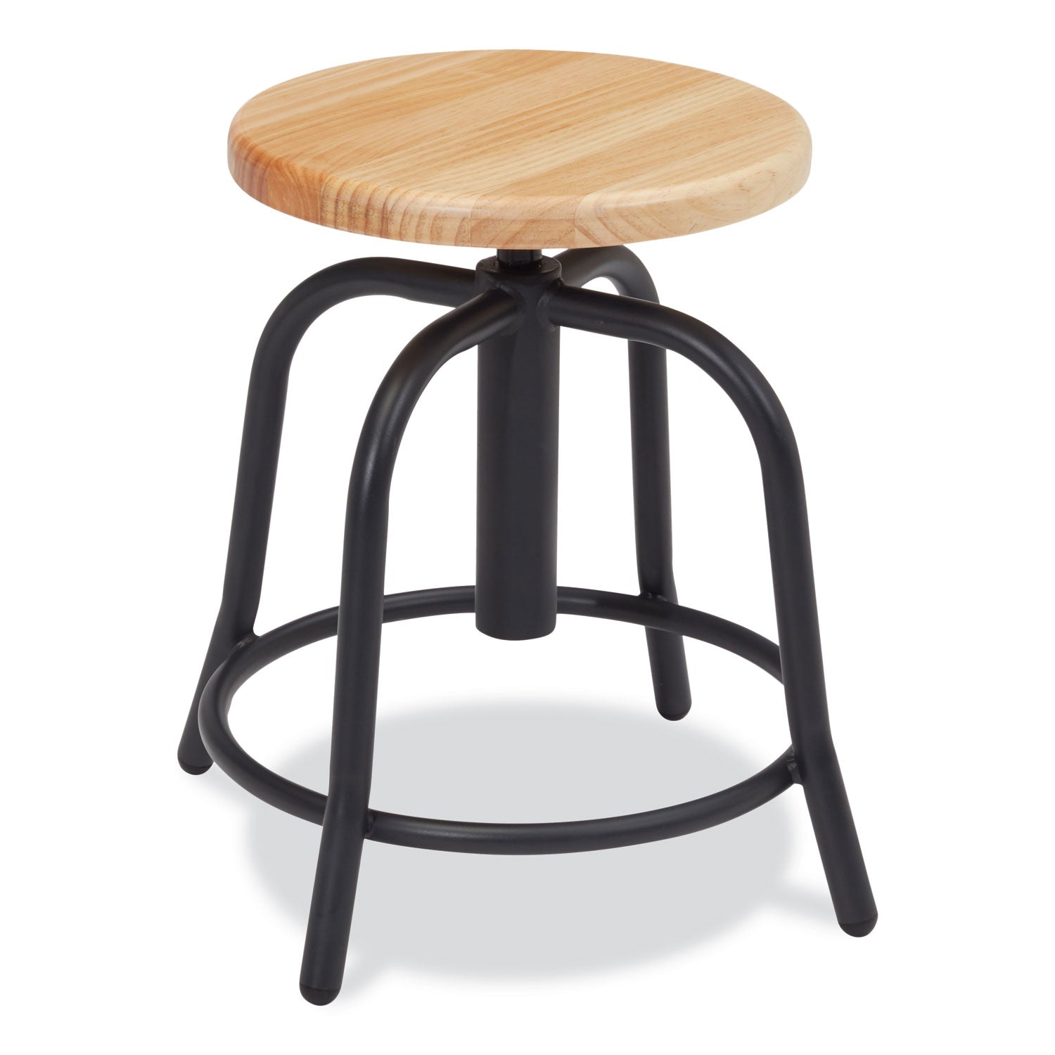 6800-series-height-adj-wood-seat-swivel-stool-supports-300-lb-19-25-seat-ht-maple-seat-black-base-ships-in-1-3-bus-days_nps6800w10 - 1