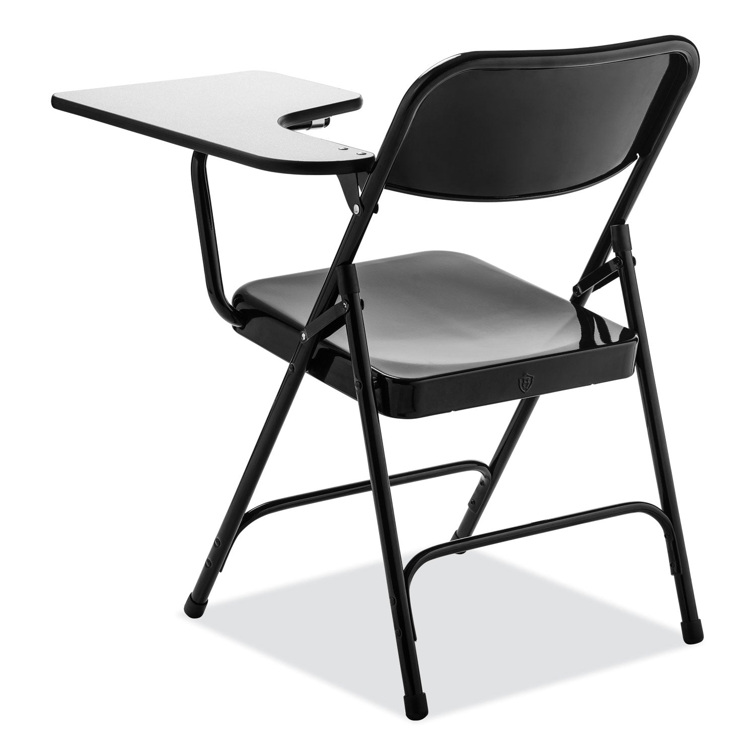 5200 Series Left-Side Tablet-Arm Folding Chair, Supports 480 lb, 17.25" Seat Height, Black, 2/Carton, Ships in 1-3 Bus Days