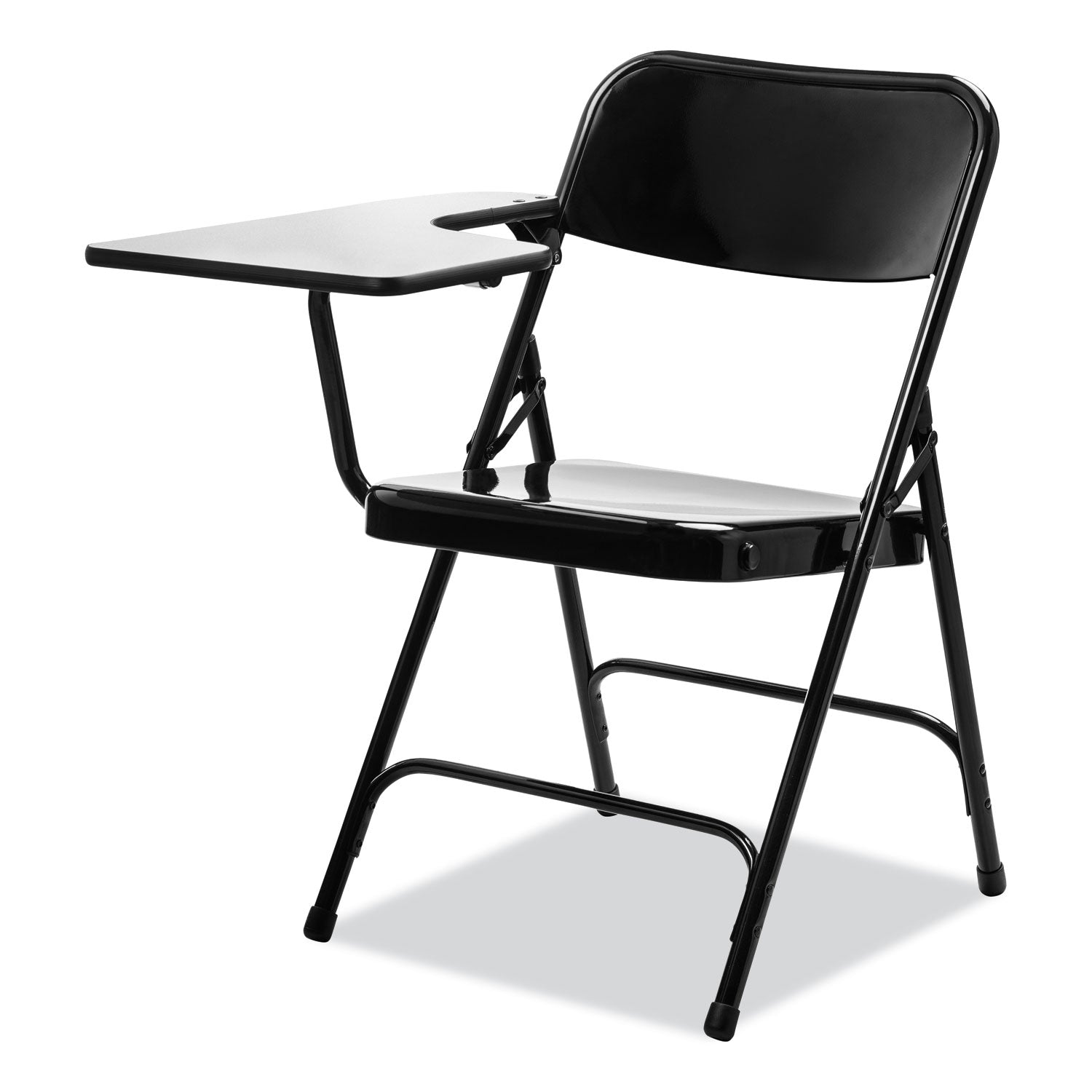 5200 Series Right-Side Tablet-Arm Folding Chair, Supports Up to 480 lb, 17.25" Seat Height, Black, 2/CT,Ships in 1-3 Bus Days