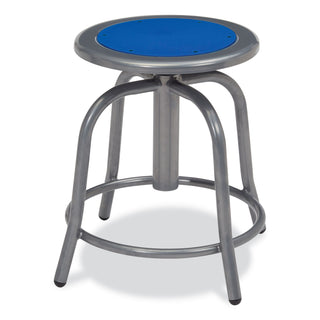 6800 Series Height Adj Metal Seat Stool, Supports 300 lb, 18"-24" Seat Ht, Persian Blue Seat/Gray Base, Ships in 1-3 Bus Days - 1