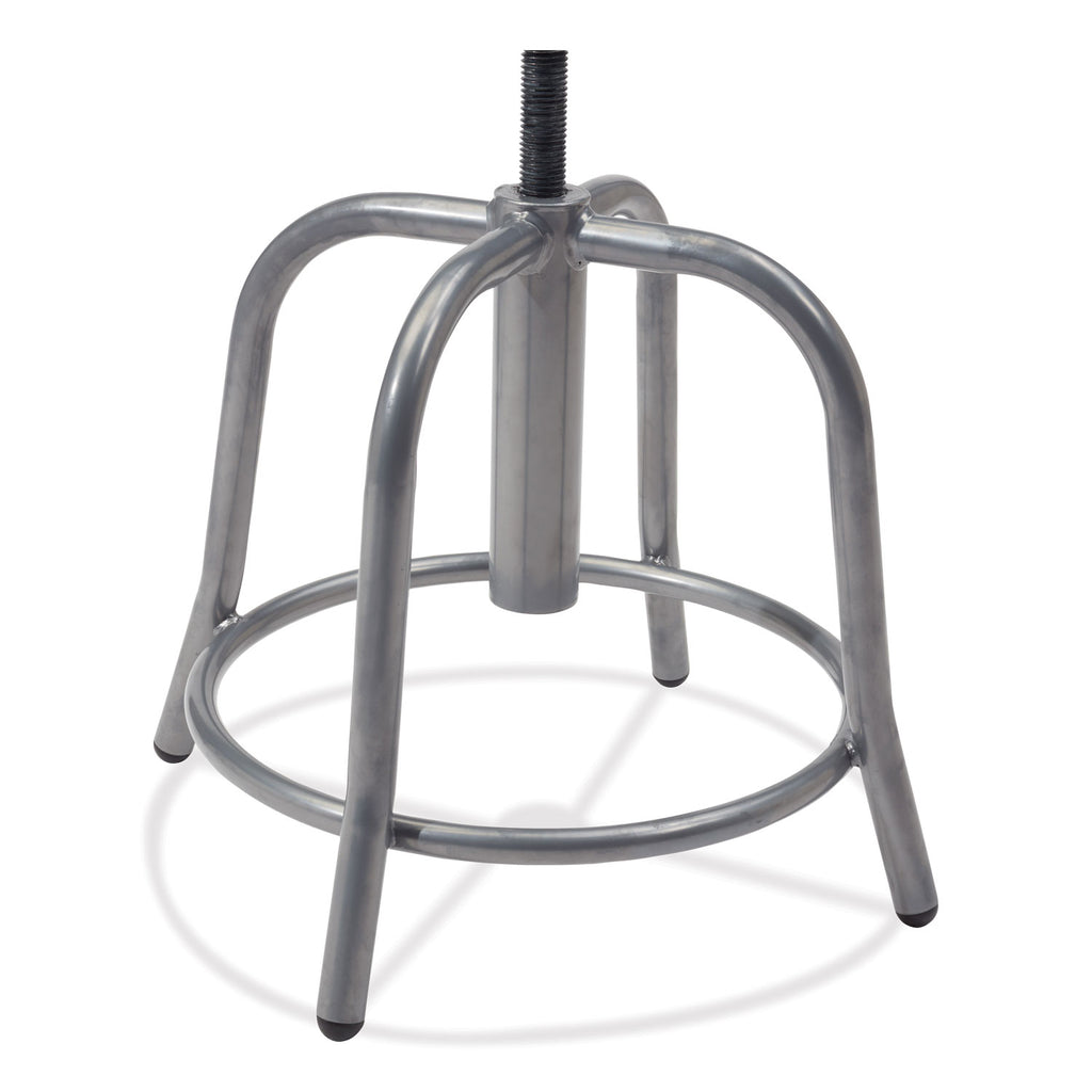6800 Series Height Adj Metal Seat Stool, Supports 300 lb, 18"-24" Seat Ht, Blueberry Seat, Gray Base, Ships in 1-3 Bus Days