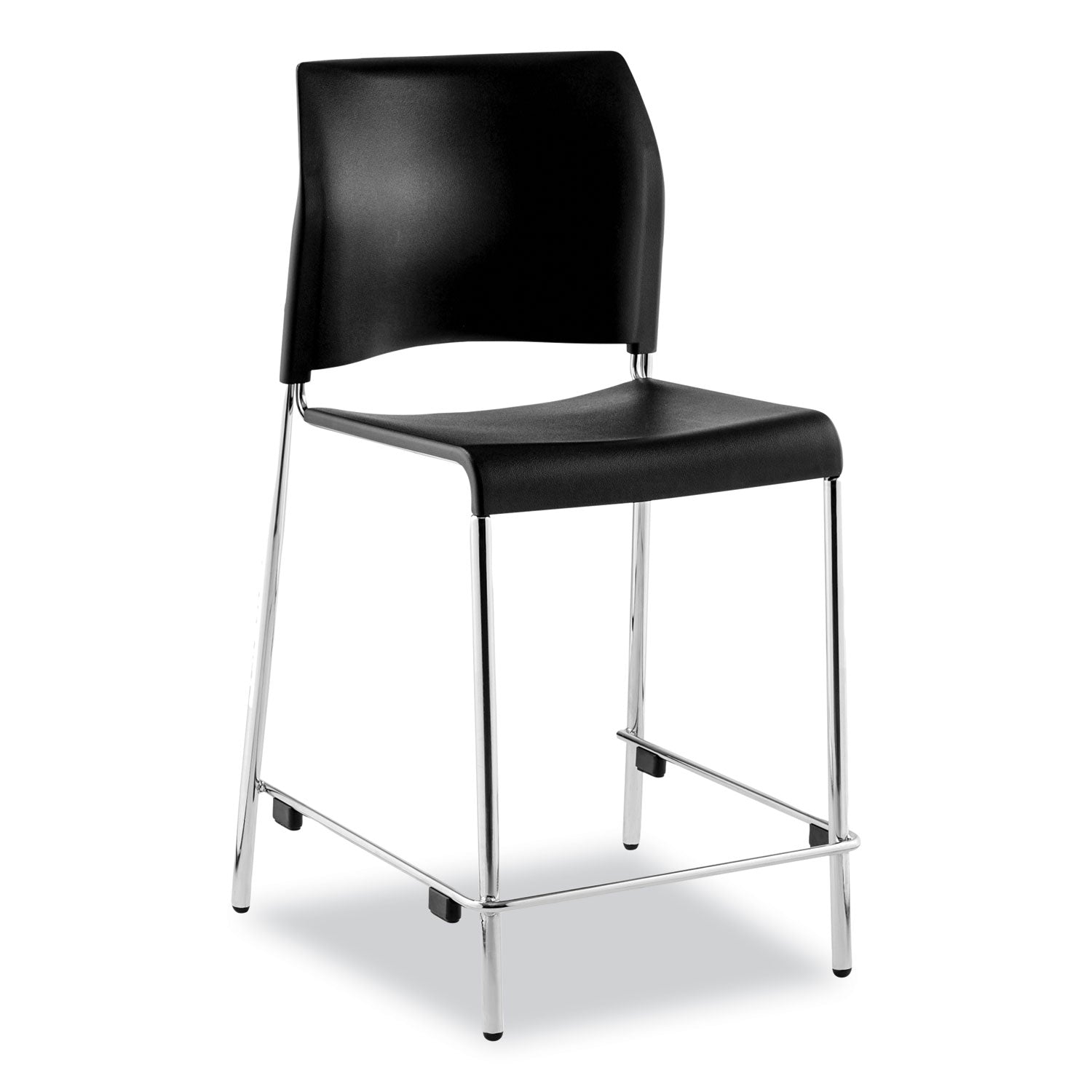 cafetorium-counter-height-stool-supports-up-to-300-lb-24-seat-height-black-seat-back-chrome-base-ships-in-1-3-bus-days_nps8810c1110 - 1