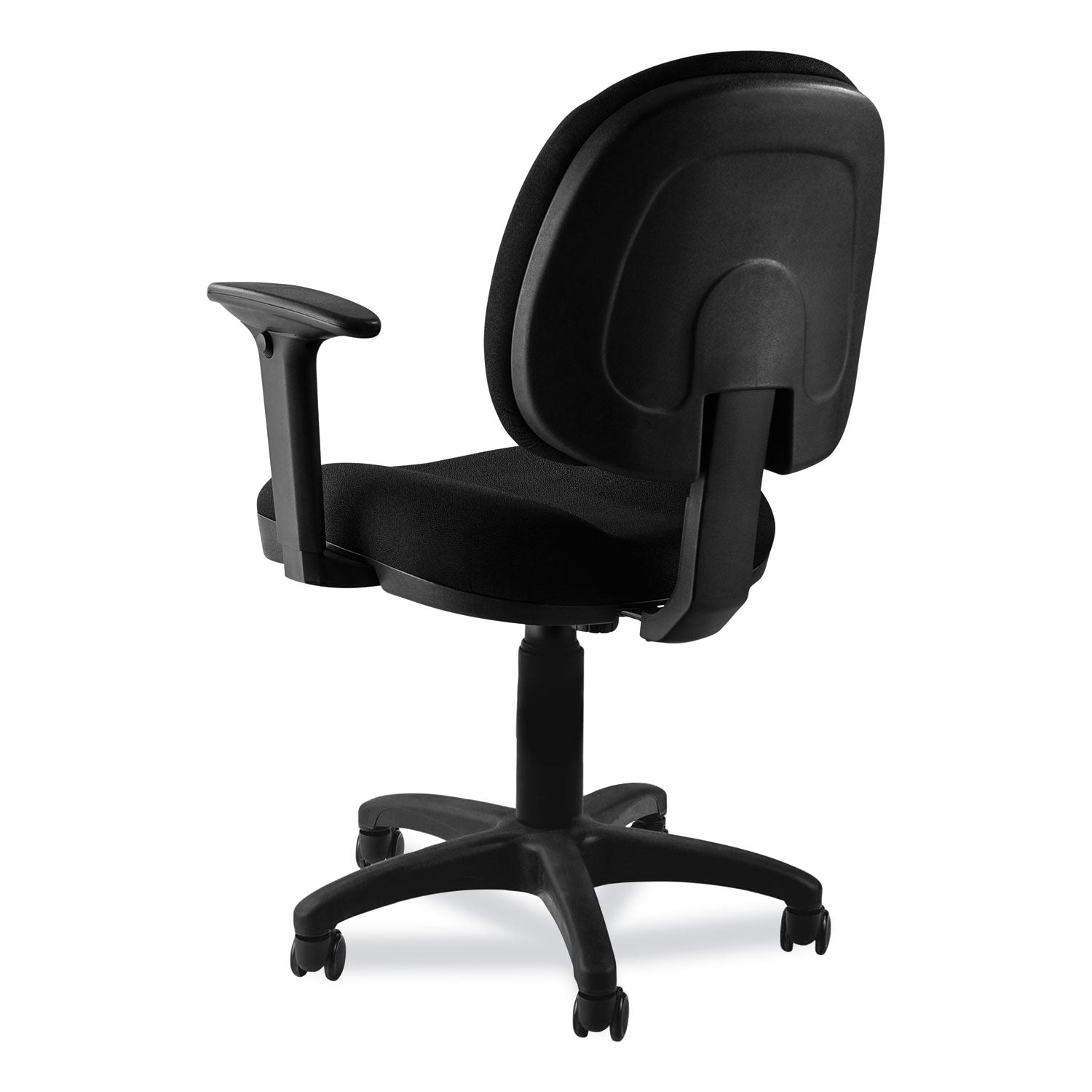 Comfort Task Chair with Arms, Supports Up to 300lb, 19" to 23" Seat Height, Black Seat/Back, Black/Base,Ships in 1-3 Bus Days