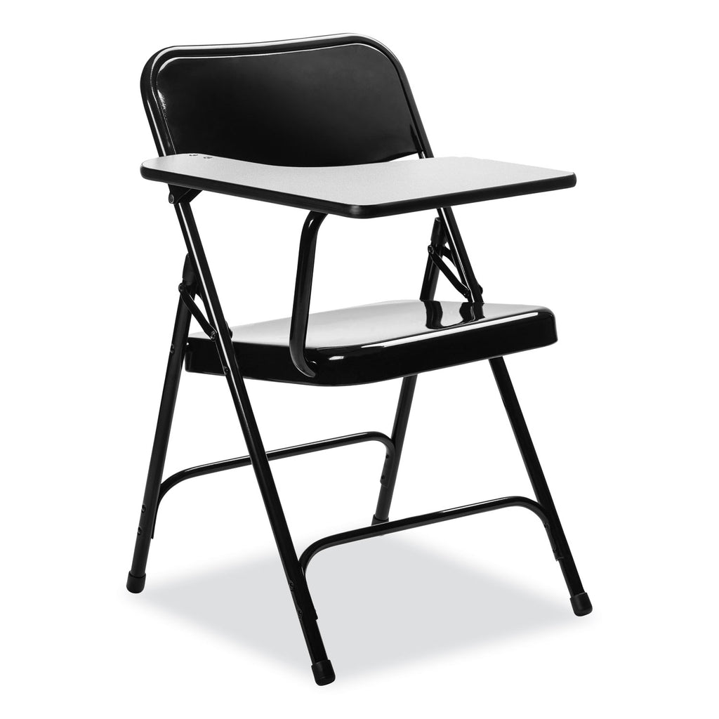 5200 Series Right-Side Tablet-Arm Folding Chair, Supports Up to 480 lb, 17.25" Seat Height, Black, 2/CT,Ships in 1-3 Bus Days