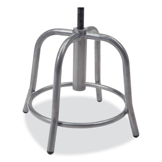 6800 Series Height Adj Metal Seat Swivel Stool, Supports 300 lb, 18"-24" Seat Ht, Black Seat, Gray Base,Ships in 1-3 Bus Days
