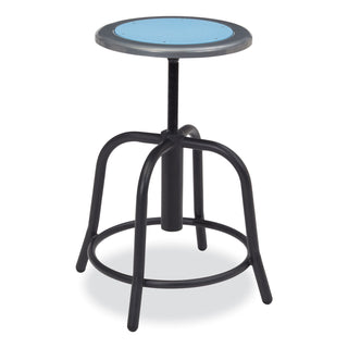 6800 Series Height Adj Metal Seat Stool, Supports 300 lb, 18" to 24" Seat Ht, Blueberry Seat/Black Base,Ships in 1-3 Bus Days