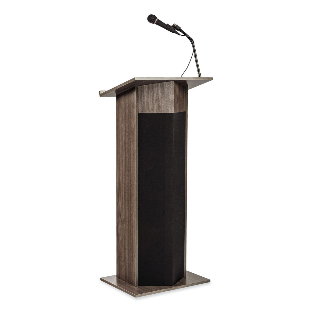 Power Plus Lectern, 22 x 17 x 46, Ribbonwood, Ships in 1-3 Business Days