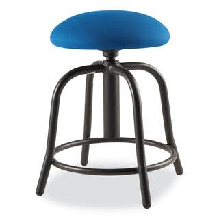 6800 Series Height Adj Fabric Padded Seat Stool, Support 300lb, 18"-25" Ht, Cobalt Blue Seat/Black Base,Ships in 1-3 Bus Days