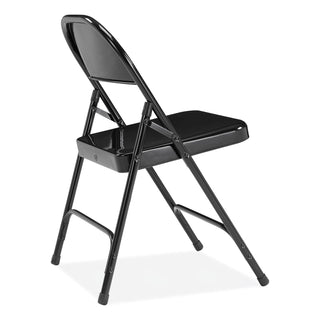 50 Series All-Steel Folding Chair, Supports 500 lb, 16.75" Seat Height, Black Seat/Back/Base, 4/CT,Ships in 1-3 Business Days