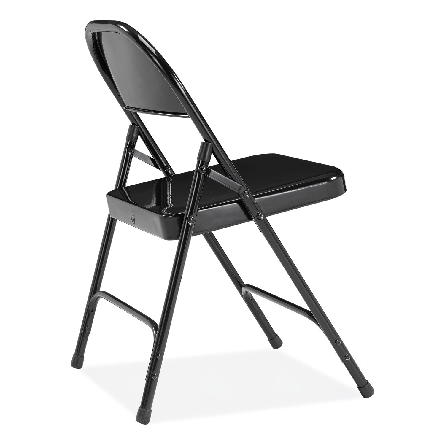 50 Series All-Steel Folding Chair, Supports 500 lb, 16.75" Seat Height, Black Seat/Back/Base, 4/CT,Ships in 1-3 Business Days