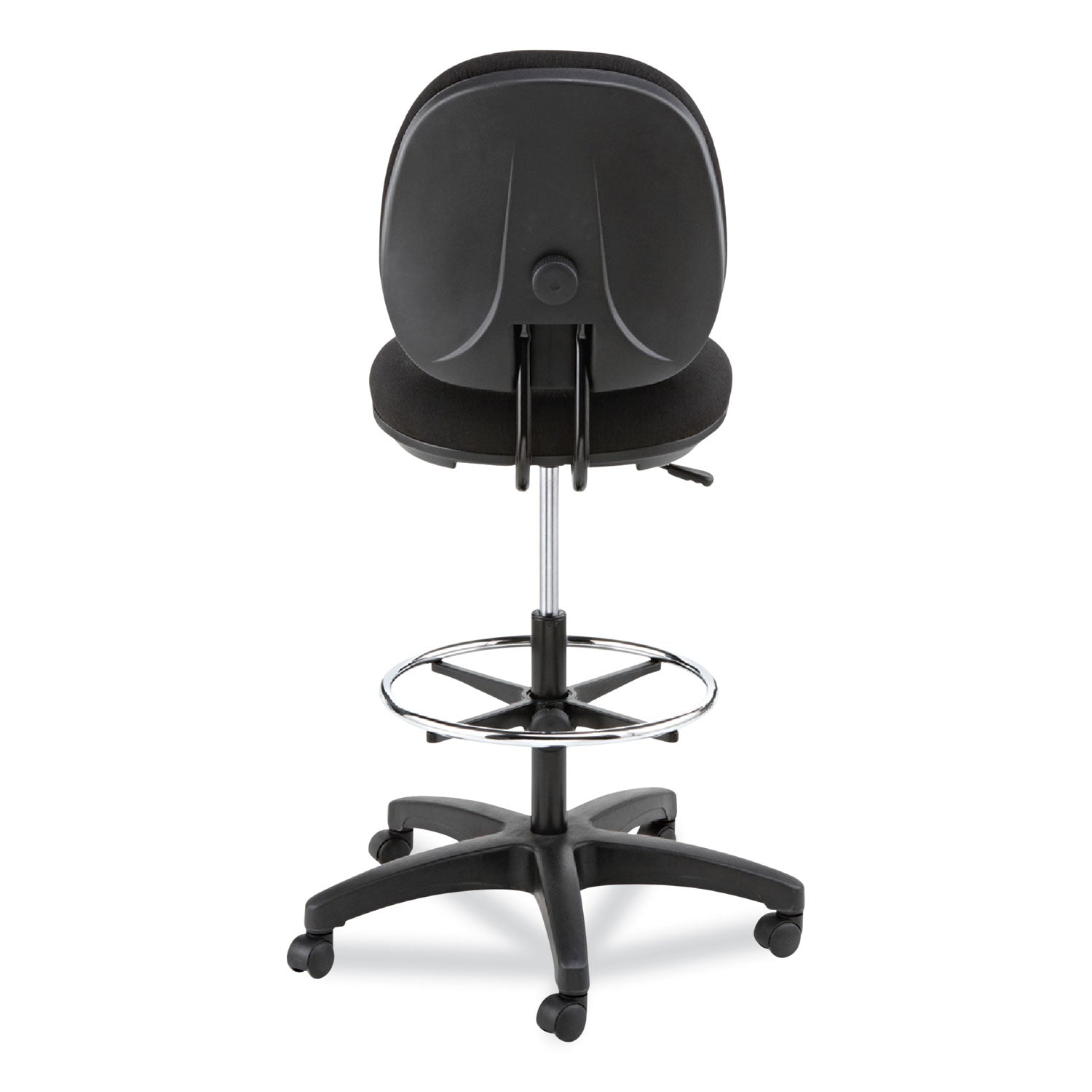 Alera Interval Series Swivel Task Stool, Supports Up to 275 lb, 23.93" to 34.53" Seat Height, Black Fabric - 