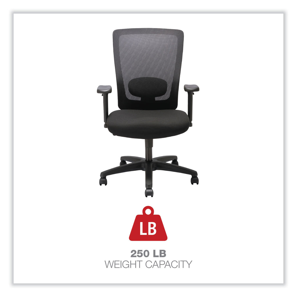 Alera Envy Series Mesh High-Back Swivel/Tilt Chair, Supports Up to 250 lb, 16.88" to 21.5" Seat Height, Black - 