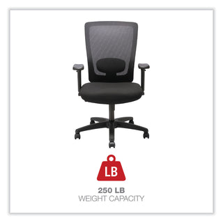 Alera Envy Series Mesh High-Back Swivel/Tilt Chair, Supports Up to 250 lb, 16.88" to 21.5" Seat Height, Black - 