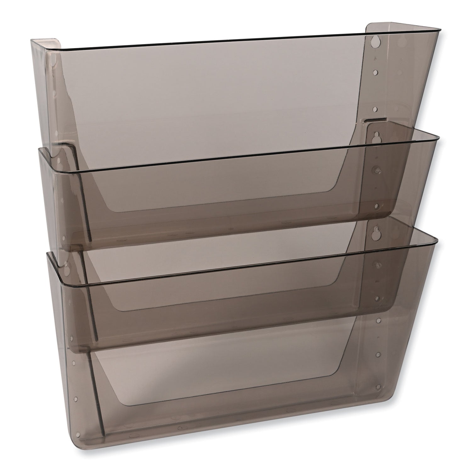DocuPocket Three-Pocket File Partition Set, 3 Sections, Letter Size, 13" x 7" x 20", Smoke, 3/Set - 
