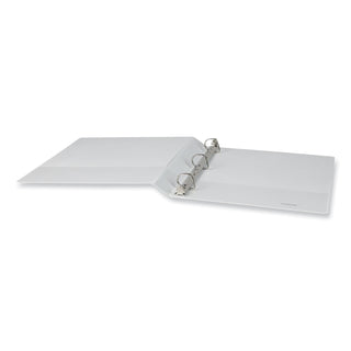 Slant D-Ring View Binder, 3 Rings, 1" Capacity, 11 x 8.5, White, 12/Carton