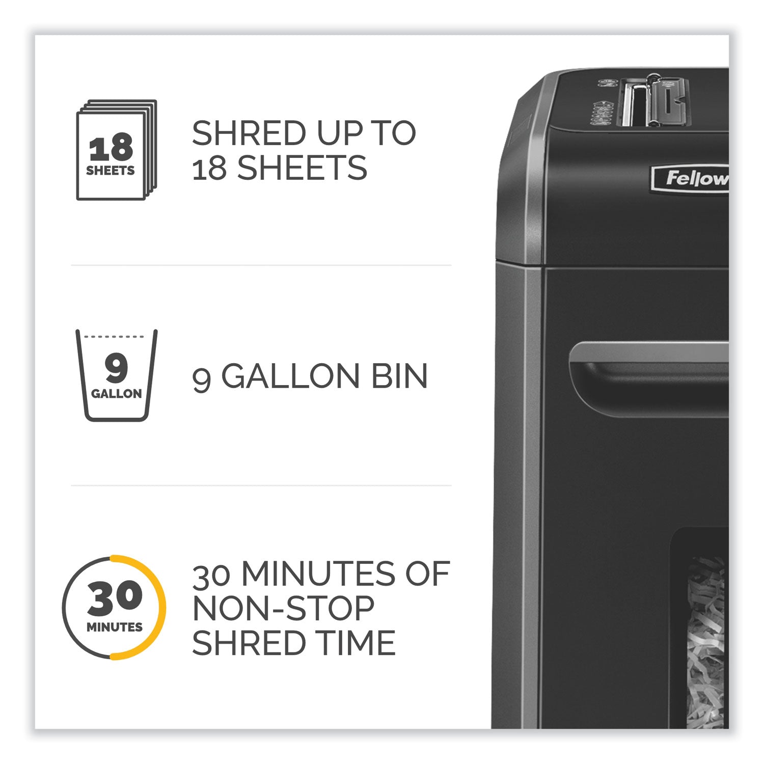 Powershred 99Ci 100% Jam Proof Cross-Cut Shredder, 18 Manual Sheet Capacity - 