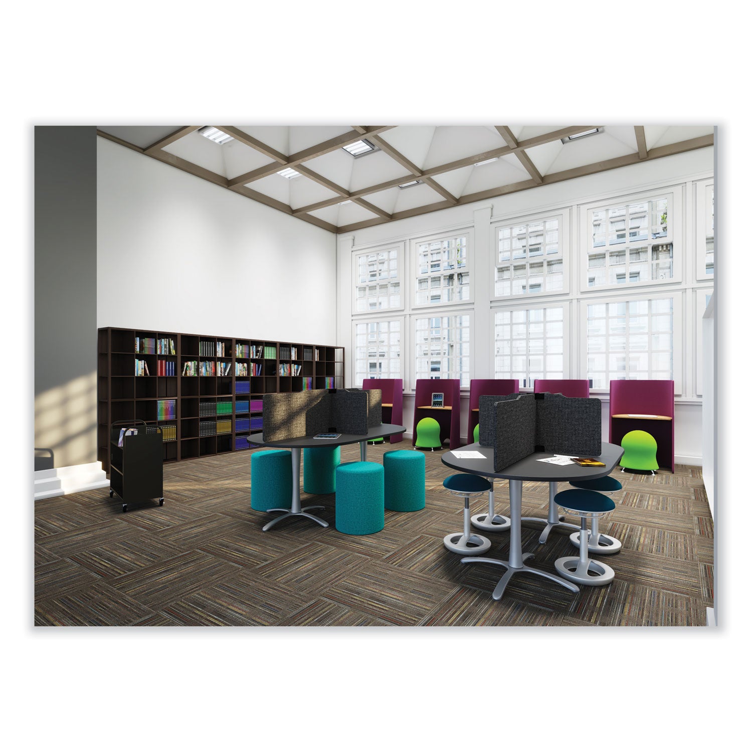 Zenergy Ball Chair, Backless, Supports Up to 250 lb, Baby Blue Vinyl, Ships in 1-3 Business Days
