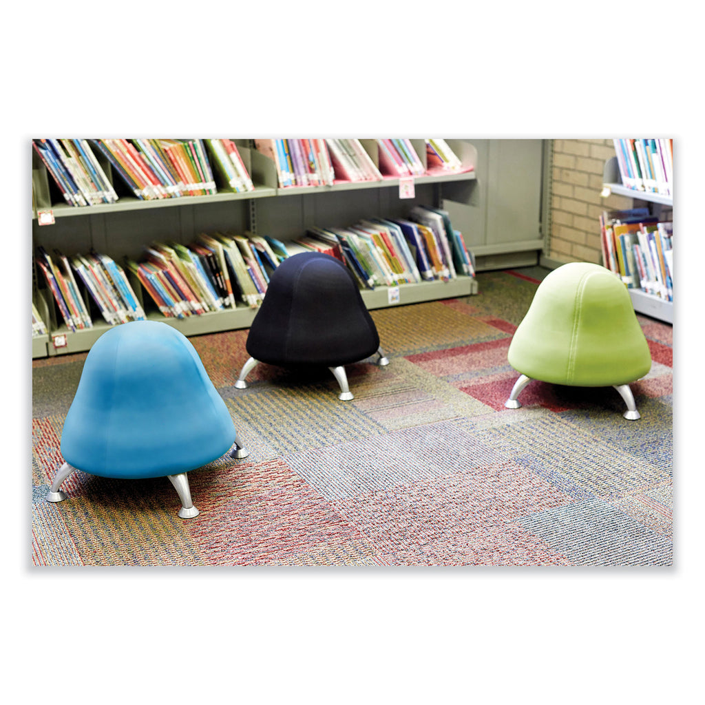 Runtz Ball Chair, Backless, Supports Up to 250 lb, Baby Blue Vinyl Seat, Silver Base, Ships in 1-3 Business Days