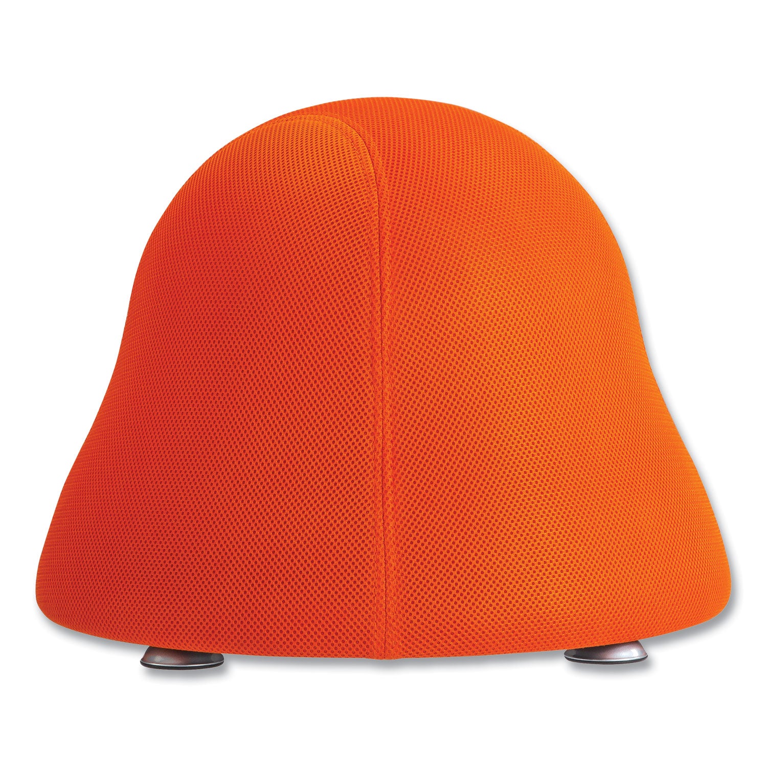Runtz Ball Chair, Backless, Supports Up to 250 lb, Orange Fabric Seat, Silver Base, Ships in 1-3 Business Days