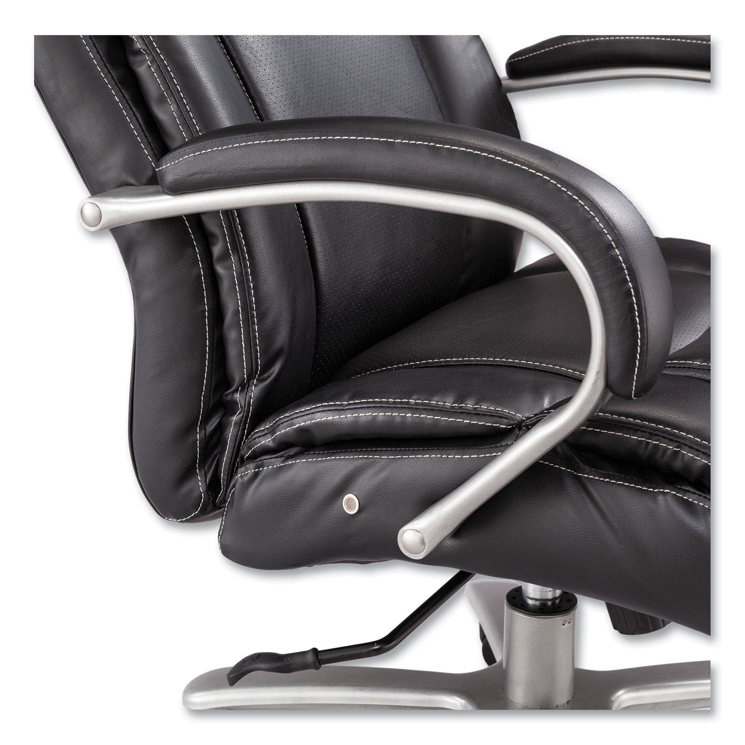 Lineage Big&Tall Mid Back Task Chair 28" Back, Max 400 lb, 21.5" to 25.25" High Black Seat, Chrome,Ships in 1-3 Business Days