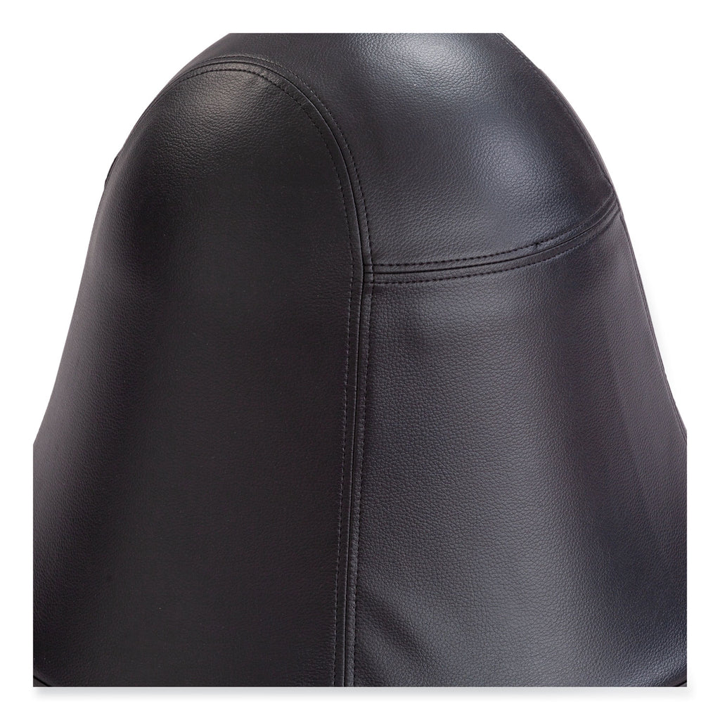 Runtz Swivel Ball Chair, Backless, Supports Up to 250 lb, Black Vinyl, Ships in 1-3 Business Days