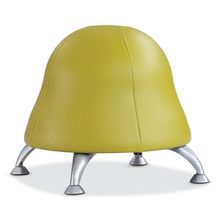 Runtz Ball Chair, Backless, Supports Up to 250 lb, Green Vinyl Seat, Silver Base, Ships in 1-3 Business Days