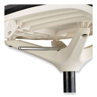 Shell Extended-Height Chair, Max 275 lb, 22" to 32" High Black/White Seat, White Back, Black Base, Ships in 1-3 Business Days