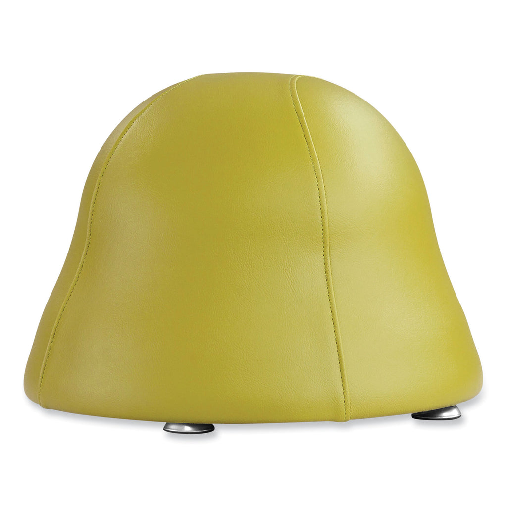 Runtz Ball Chair, Backless, Supports Up to 250 lb, Green Vinyl Seat, Silver Base, Ships in 1-3 Business Days