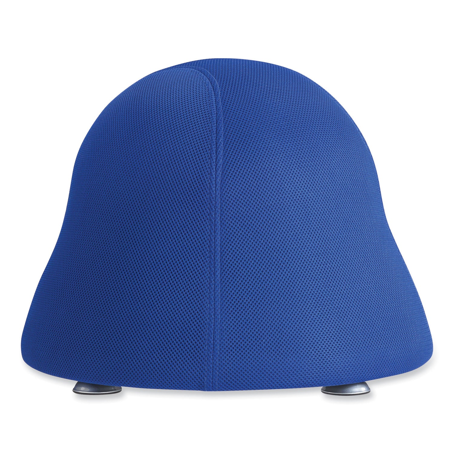 Runtz Ball Chair, Backless, Supports Up to 250 lb, Blue Fabric Seat, Silver Base, Ships in 1-3 Business Days