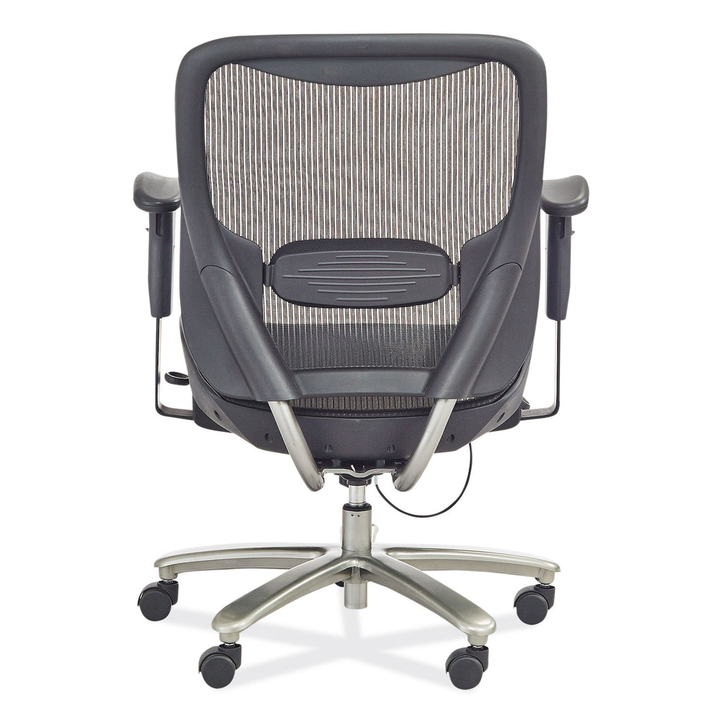 Lineage Big & Tall All-Mesh Task Chair, Supports 400lb, 19.5" - 23.25" High Black Seat,Chrome Base,Ships in 1-3 Business Days