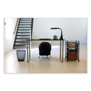 Zenergy Ball Chair, Backless, Supports Up to 250 lb, Blue Fabric, Ships in 1-3 Business Days