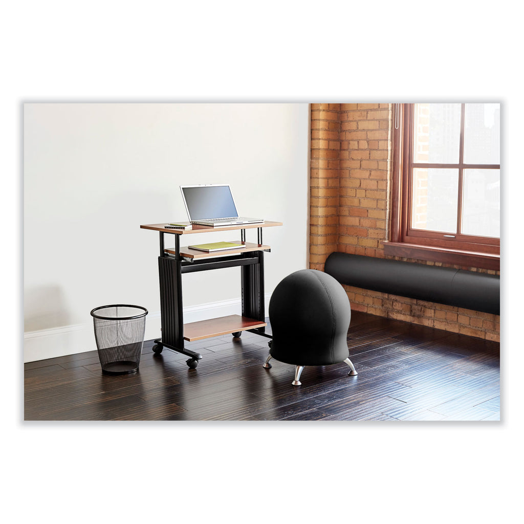 Zenergy Ball Chair, Backless, Supports Up to 250 lb, Blue Fabric, Ships in 1-3 Business Days