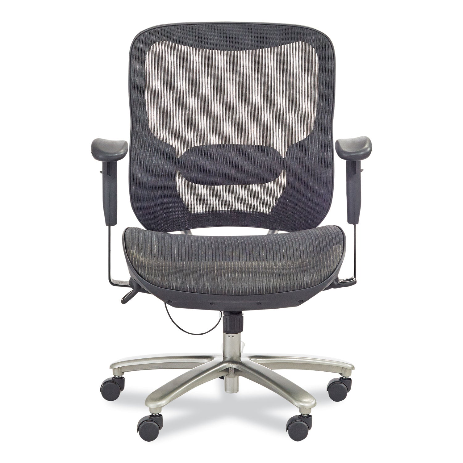 lineage-big-&-tall-all-mesh-task-chair-supports-400lb-195--2325-high-black-seatchrome-baseships-in-1-3-business-days_saf3505bl - 2