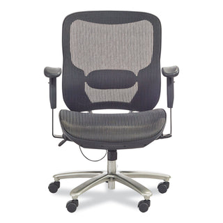 Lineage Big & Tall All-Mesh Task Chair, Supports 400lb, 19.5" - 23.25" High Black Seat,Chrome Base,Ships in 1-3 Business Days