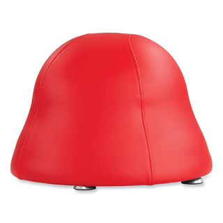 Runtz Ball Chair, Backless, Supports Up to 250 lb, Red Vinyl Seat, Silver Base, Ships in 1-3 Business Days